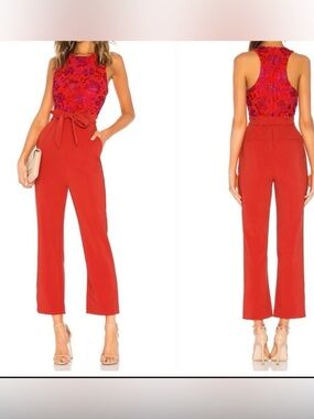 Lovers and Friends Gardanome Jumpsuit in Magenta & Red size XS